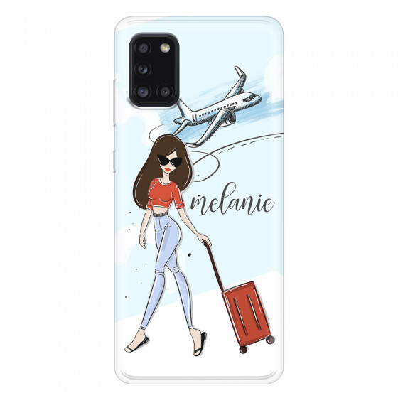 SAMSUNG - Galaxy A31 - Soft Clear Case - Travelers Duo Brunette