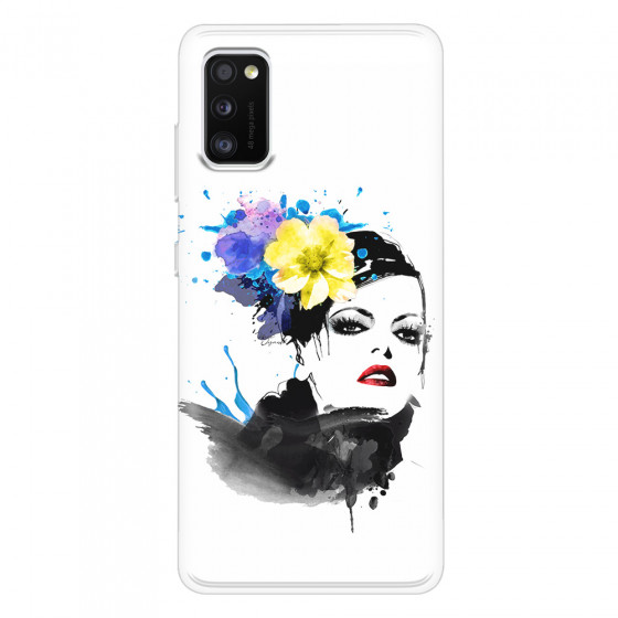 SAMSUNG - Galaxy A41 - Soft Clear Case - Floral Beauty