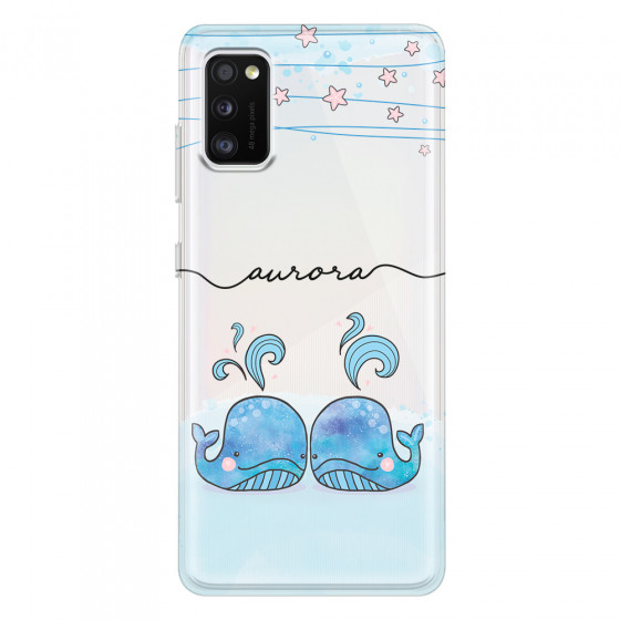 SAMSUNG - Galaxy A41 - Soft Clear Case - Little Whales