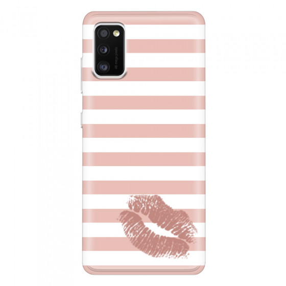 SAMSUNG - Galaxy A41 - Soft Clear Case - Pink Lipstick