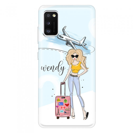 SAMSUNG - Galaxy A41 - Soft Clear Case - Travelers Duo Blonde