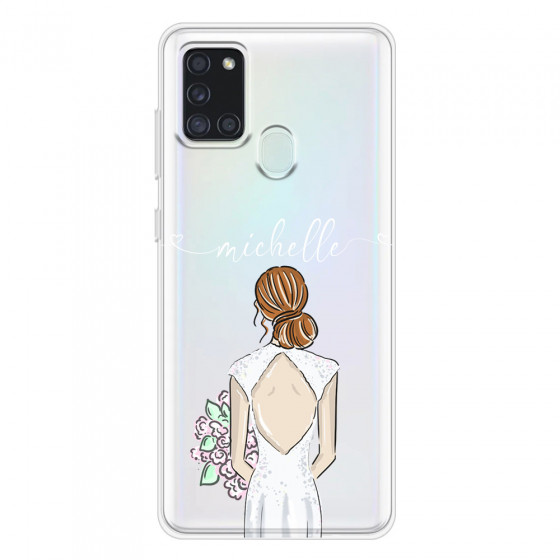 SAMSUNG - Galaxy A21S - Soft Clear Case - Bride To Be Redhead II.