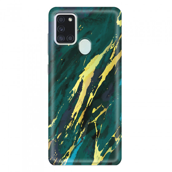 SAMSUNG - Galaxy A21S - Soft Clear Case - Marble Emerald Green