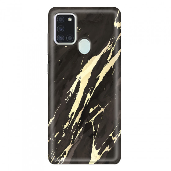 SAMSUNG - Galaxy A21S - Soft Clear Case - Marble Ivory Black