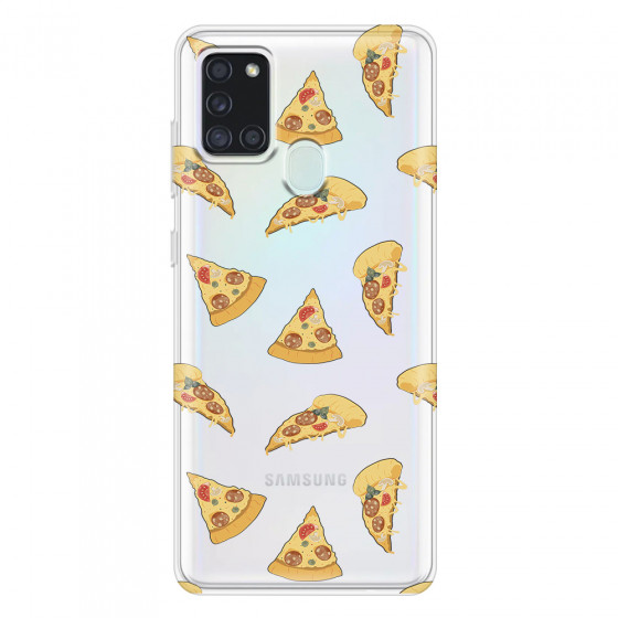 SAMSUNG - Galaxy A21S - Soft Clear Case - Pizza Phone Case