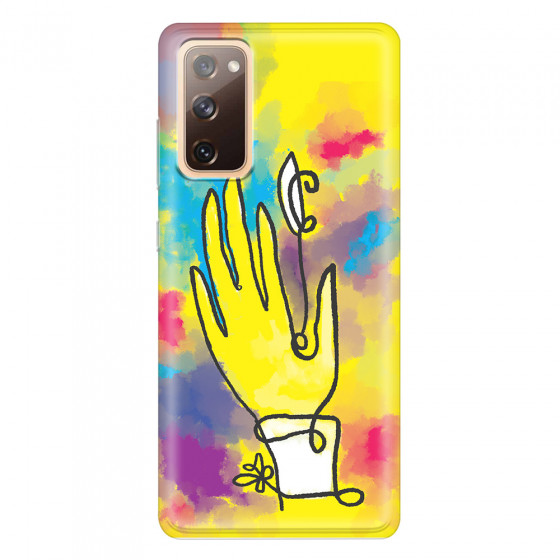SAMSUNG - Galaxy S20 FE - Soft Clear Case - Abstract Hand Paint