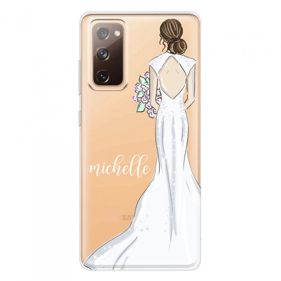 SAMSUNG - Galaxy S20 FE - Soft Clear Case - Bride To Be Brunette