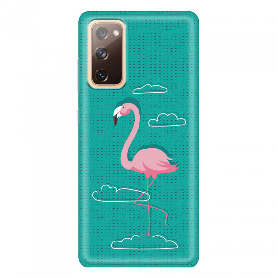 SAMSUNG - Galaxy S20 FE - Soft Clear Case - Cartoon Flamingo