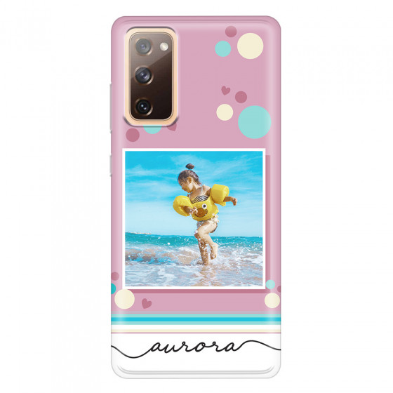 SAMSUNG - Galaxy S20 FE - Soft Clear Case - Cute Dots Photo Case
