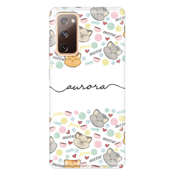 SAMSUNG - Galaxy S20 FE - Soft Clear Case - Cute Kitten Pattern