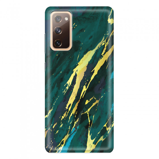 SAMSUNG - Galaxy S20 FE - Soft Clear Case - Marble Emerald Green