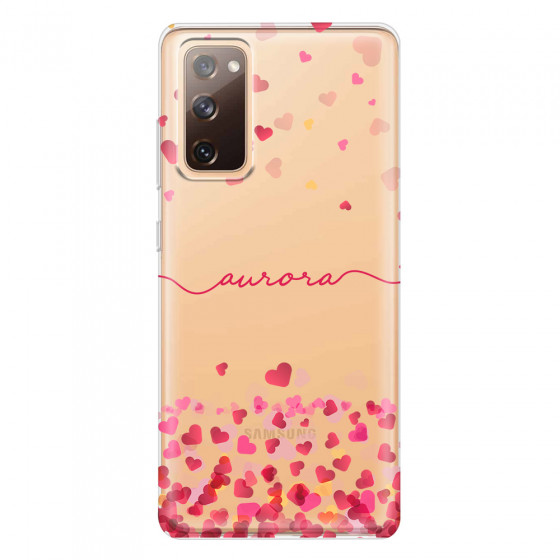 SAMSUNG - Galaxy S20 FE - Soft Clear Case - Scattered Hearts