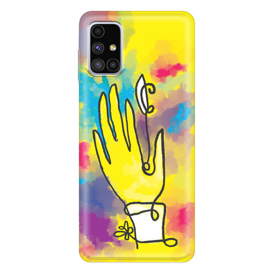 SAMSUNG - Galaxy M51 - Soft Clear Case - Abstract Hand Paint