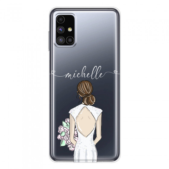 SAMSUNG - Galaxy M51 - Soft Clear Case - Bride To Be Brunette II.