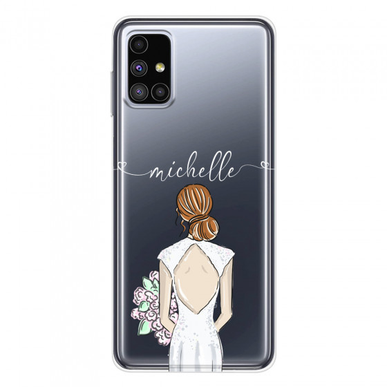 SAMSUNG - Galaxy M51 - Soft Clear Case - Bride To Be Redhead II.