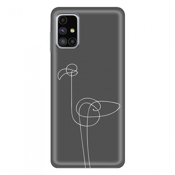 SAMSUNG - Galaxy M51 - Soft Clear Case - Flamingo Drawing