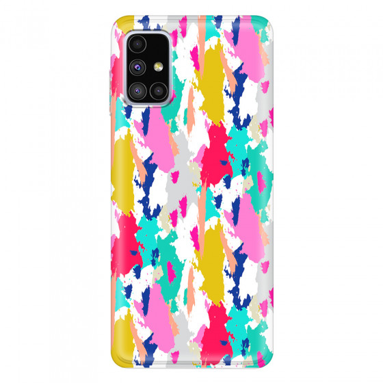 SAMSUNG - Galaxy M51 - Soft Clear Case - Paint Strokes