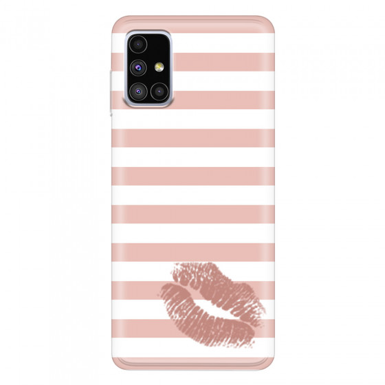 SAMSUNG - Galaxy M51 - Soft Clear Case - Pink Lipstick