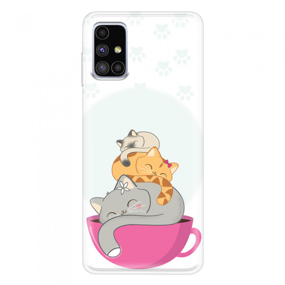 SAMSUNG - Galaxy M51 - Soft Clear Case - Sleep Tight Kitty