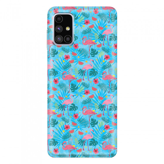 SAMSUNG - Galaxy M51 - Soft Clear Case - Tropical Flamingo IV