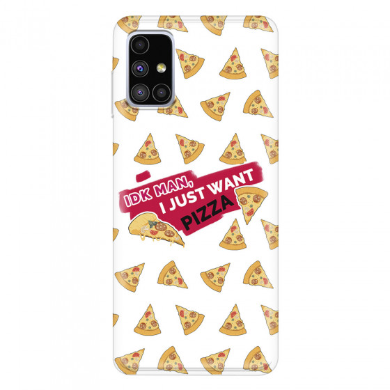 SAMSUNG - Galaxy M51 - Soft Clear Case - Want Pizza Men Phone Case