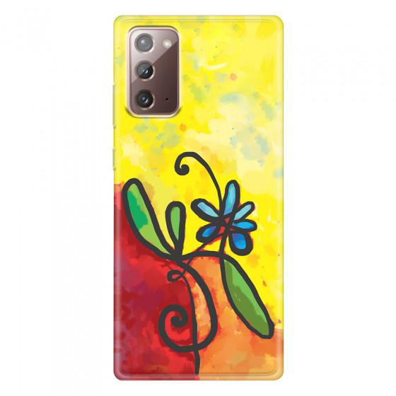 SAMSUNG - Galaxy Note20 - Soft Clear Case - Flower in Picasso Style