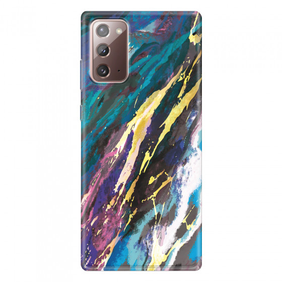 SAMSUNG - Galaxy Note20 - Soft Clear Case - Marble Bahama Blue