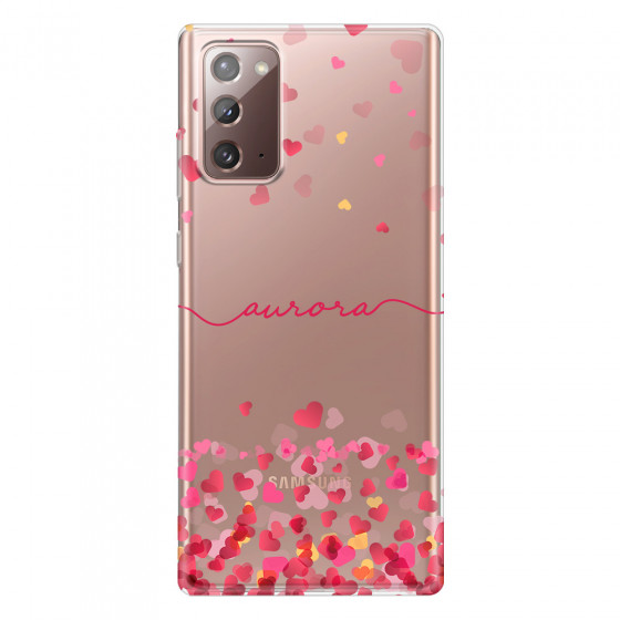 SAMSUNG - Galaxy Note20 - Soft Clear Case - Scattered Hearts