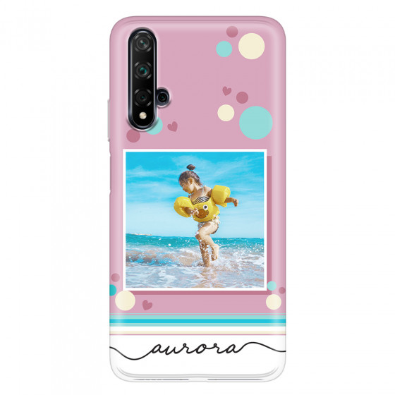 HUAWEI - Nova 5T - Soft Clear Case - Cute Dots Photo Case
