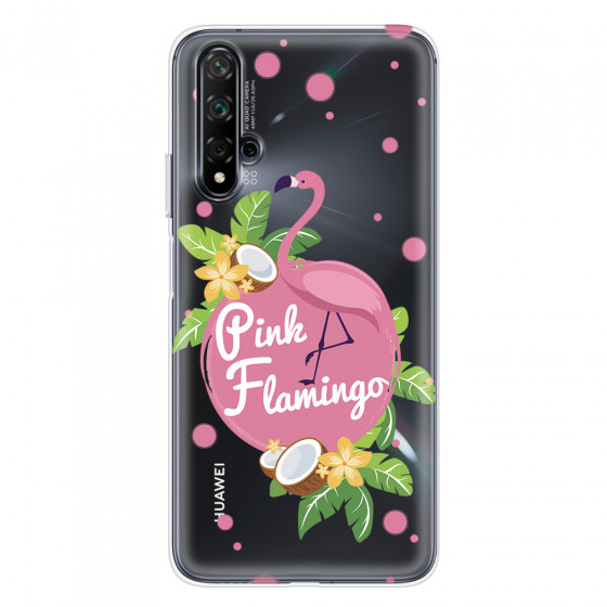 HUAWEI - Nova 5T - Soft Clear Case - Pink Flamingo