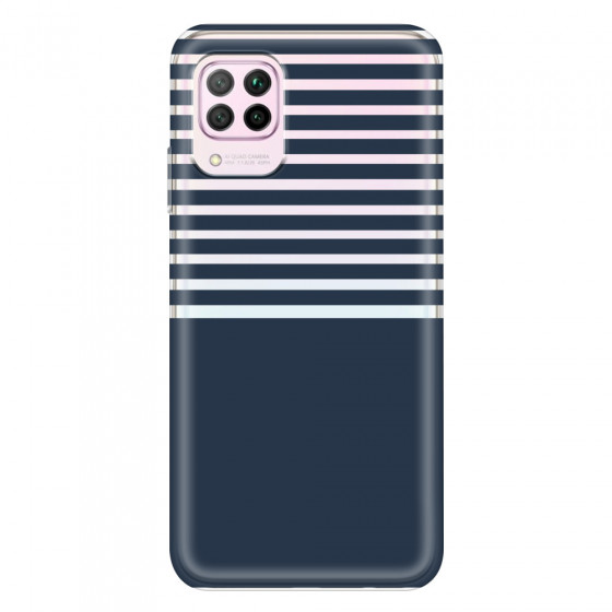 HUAWEI - P40 Lite - Soft Clear Case - Life in Blue Stripes