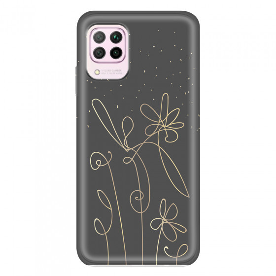 HUAWEI - P40 Lite - Soft Clear Case - Midnight Flowers