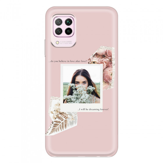 HUAWEI - P40 Lite - Soft Clear Case - Vintage Pink Collage Phone Case