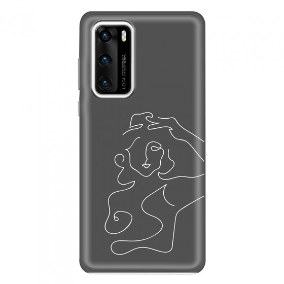 HUAWEI - P40 - Soft Clear Case - Grey Silhouette