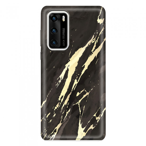 HUAWEI - P40 - Soft Clear Case - Marble Ivory Black