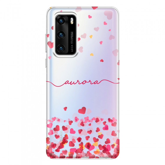 HUAWEI - P40 - Soft Clear Case - Scattered Hearts