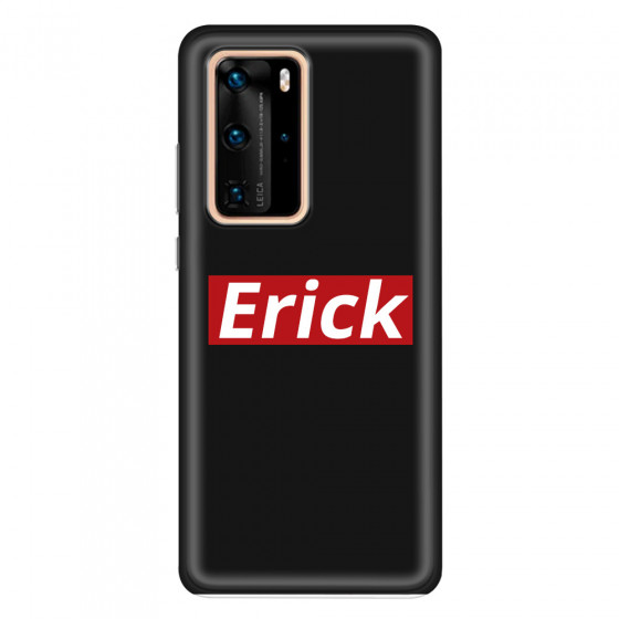 HUAWEI - P40 Pro - Soft Clear Case - Black & Red