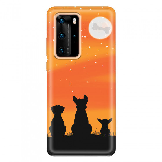 HUAWEI - P40 Pro - Soft Clear Case - Dog's Desire Orange Sky