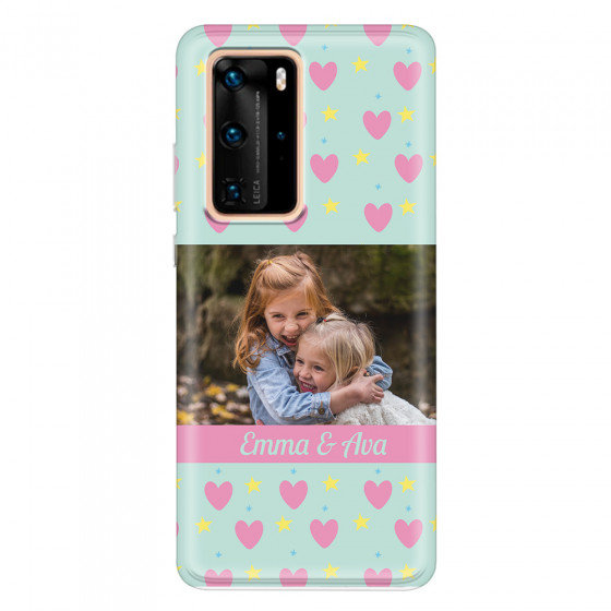 HUAWEI - P40 Pro - Soft Clear Case - Heart Shaped Photo
