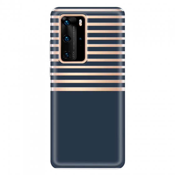 HUAWEI - P40 Pro - Soft Clear Case - Life in Blue Stripes