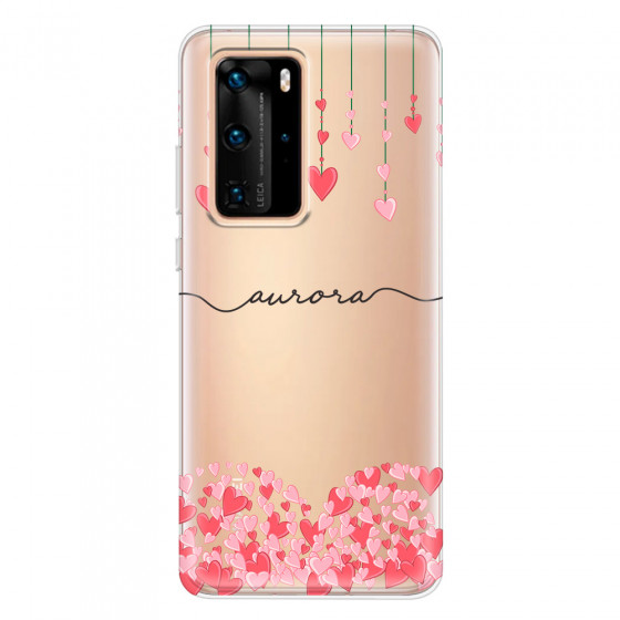 HUAWEI - P40 Pro - Soft Clear Case - Love Hearts Strings