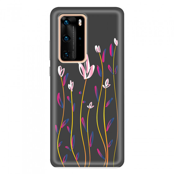 HUAWEI - P40 Pro - Soft Clear Case - Pink Tulips