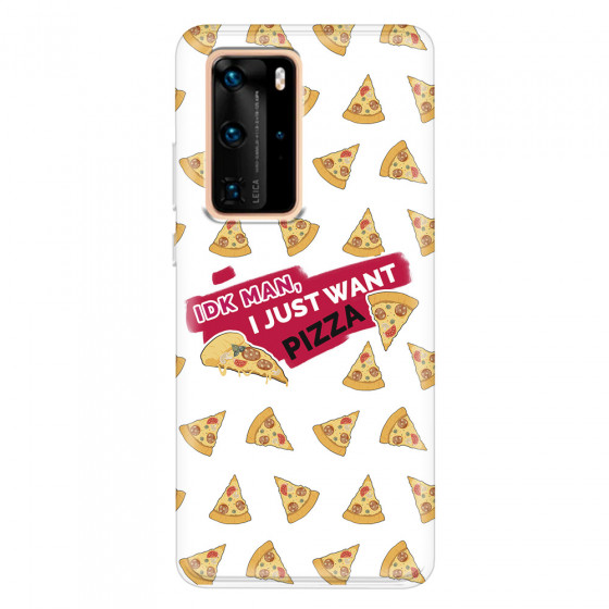 HUAWEI - P40 Pro - Soft Clear Case - Want Pizza Men Phone Case
