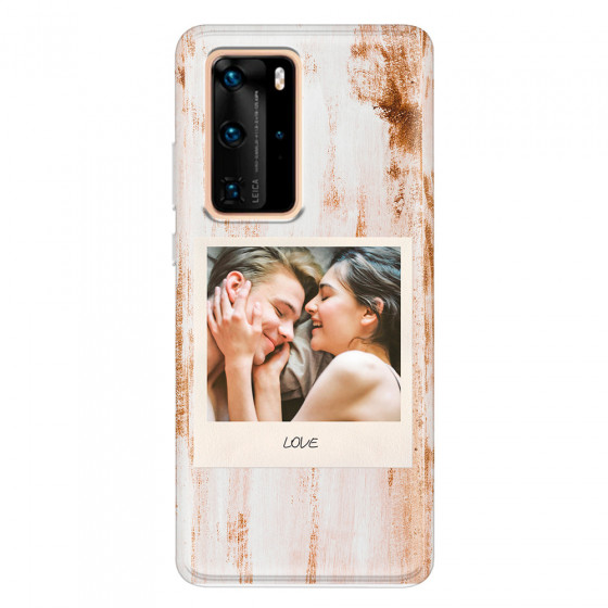HUAWEI - P40 Pro - Soft Clear Case - Wooden Polaroid