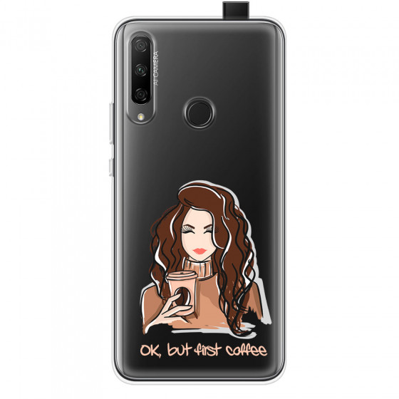 HONOR - Honor 9X - Soft Clear Case - But First Coffee Light