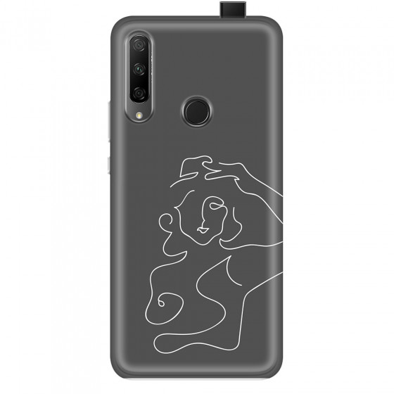 HONOR - Honor 9X - Soft Clear Case - Grey Silhouette