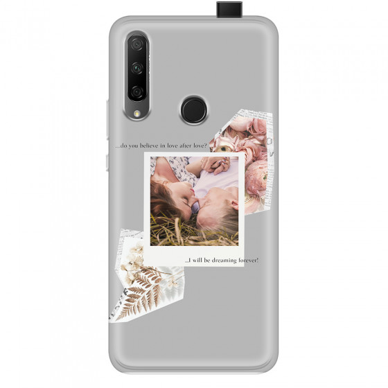 HONOR - Honor 9X - Soft Clear Case - Vintage Grey Collage Phone Case