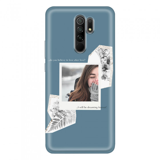 XIAOMI - Redmi 9 - Soft Clear Case - Vintage Blue Collage Phone Case