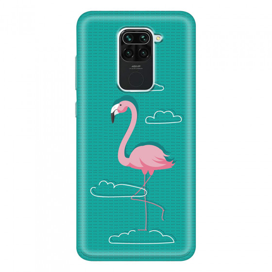 XIAOMI - Redmi Note 9 - Soft Clear Case - Cartoon Flamingo