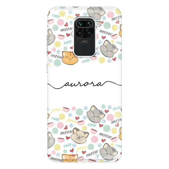 XIAOMI - Redmi Note 9 - Soft Clear Case - Cute Kitten Pattern